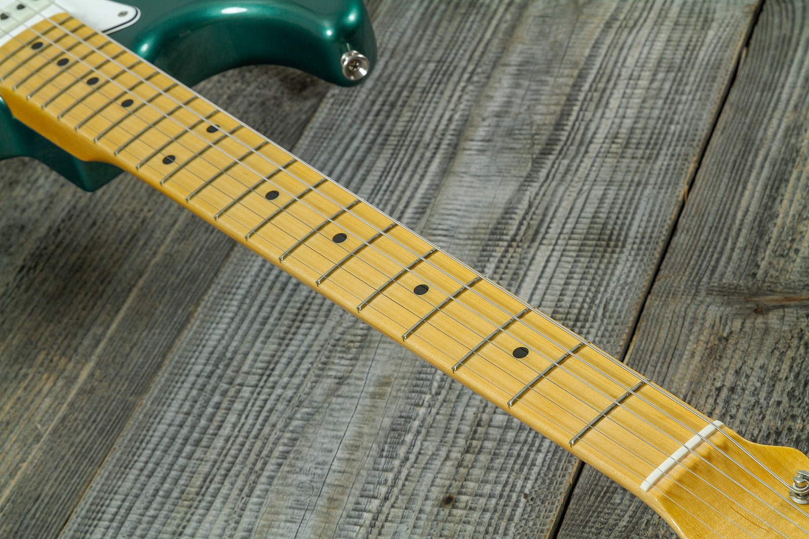 Fender Custom Shop Strat 1962 Vintage Custom 3s Trem Mn #r147972 - Time Capsule Sherwood Green Metallic - Elektrische gitaar in Strat vorm - Variation