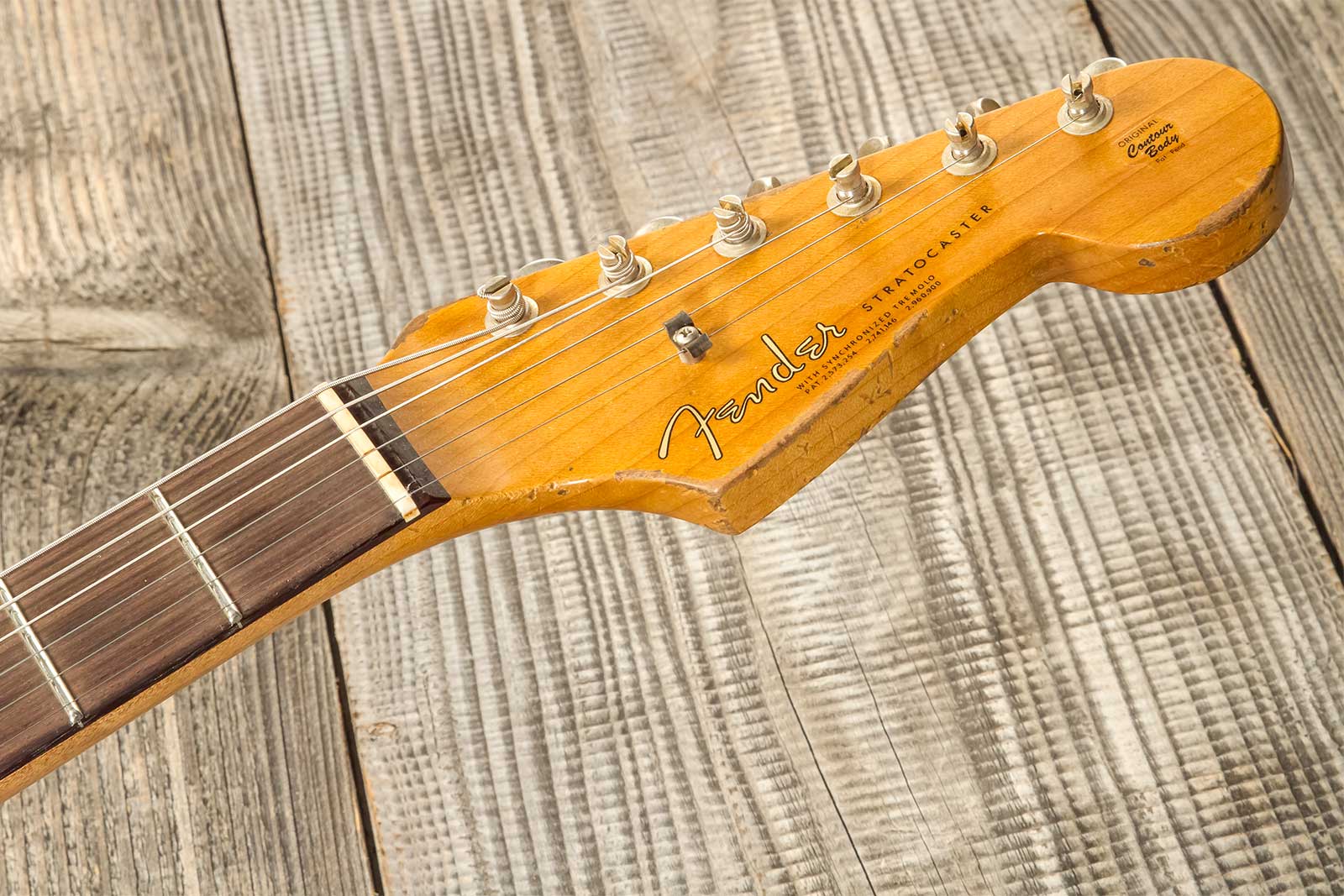 Fender Custom Shop Strat 1963 3s Trem Rw #r136169 - Super Heavy Relic Sparkle 3-color Sunburst - Elektrische gitaar in Str-vorm - Variation 9