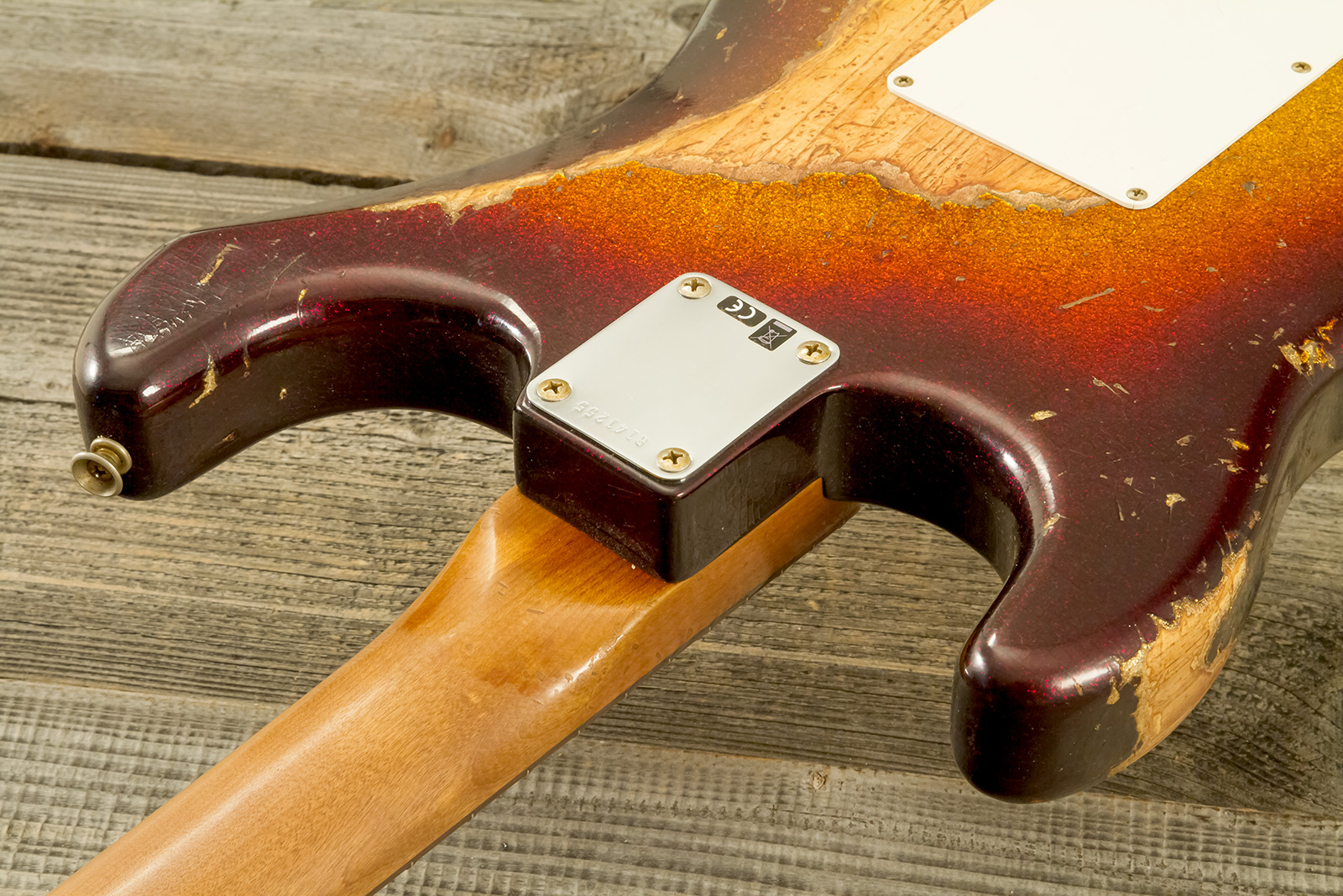 Fender Custom Shop Strat 1963 3s Trem Rw #r141255 - Super Heavy Relic Sparkle 3-color Sunburst - Elektrische gitaar in Strat vorm - Variation 10