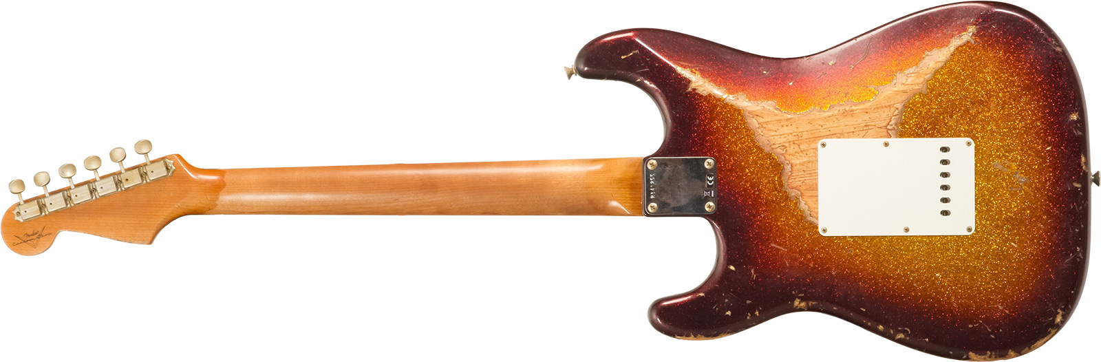 Fender Custom Shop Strat 1963 3s Trem Rw #r141255 - Super Heavy Relic Sparkle 3-color Sunburst - Elektrische gitaar in Strat vorm - Variation 3
