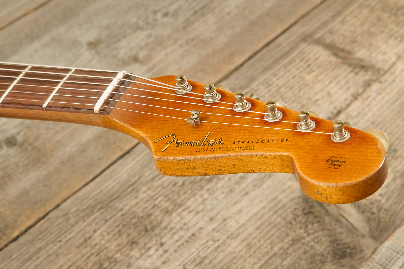 Fender Custom Shop Strat 1963 3s Trem Rw #r141255 - Super Heavy Relic Sparkle 3-color Sunburst - Elektrische gitaar in Strat vorm - Variation 8