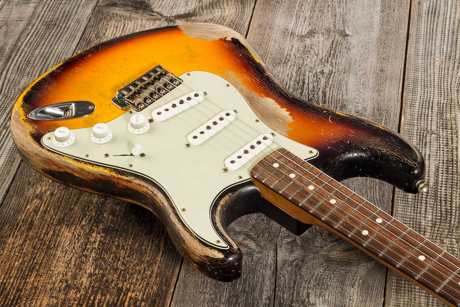 Fender Custom Shop Strat 1963 Masterbuilt G.fessler 3s Trem Rw #r125321 - Relic 3-color Sunburst - Elektrische gitaar in Str-vorm - Variation 2