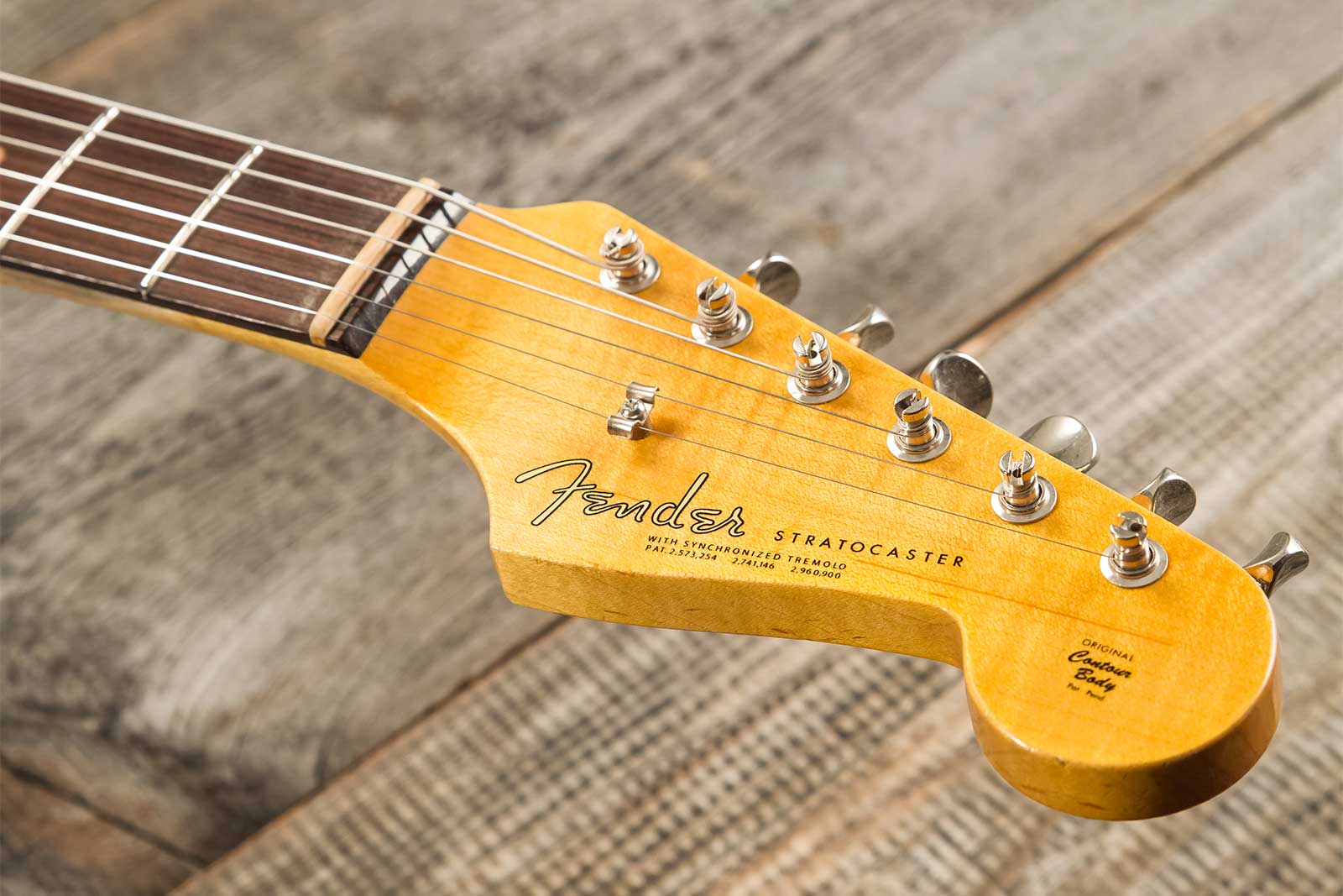 Fender Custom Shop Strat 1964 3s Trem Rw #cz579326 - Journey Man Relic Aged Surf Green - Elektrische gitaar in Str-vorm - Variation 9