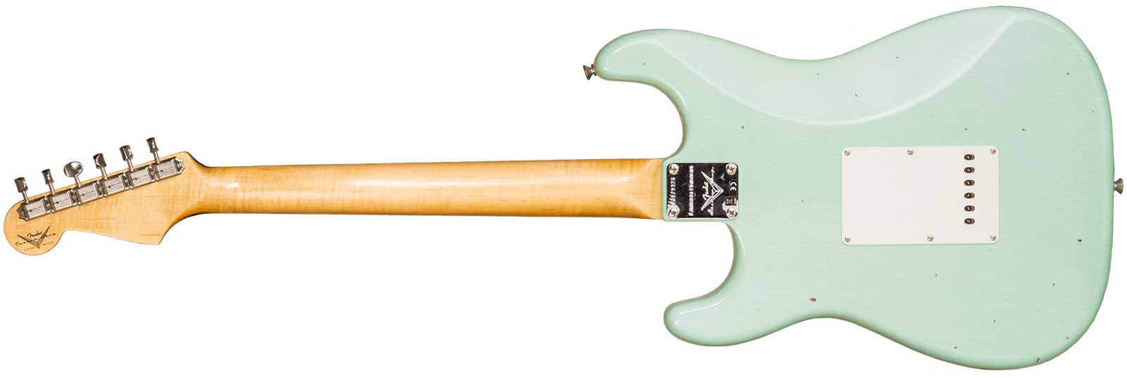 Fender Custom Shop Strat 1964 3s Trem Rw #cz579326 - Journey Man Relic Aged Surf Green - Elektrische gitaar in Str-vorm - Variation 2