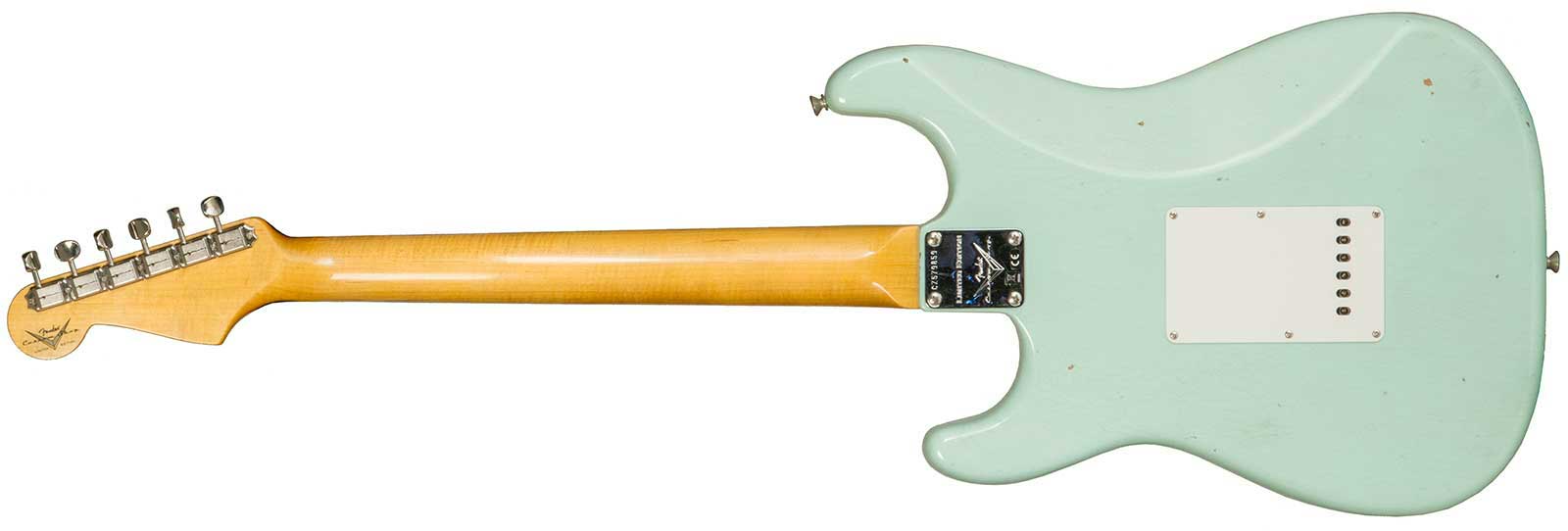 Fender Custom Shop Strat 1964 3s Trem Rw #cz579859 - Journey Man Relic Aged Surf Green - Elektrische gitaar in Str-vorm - Variation 2