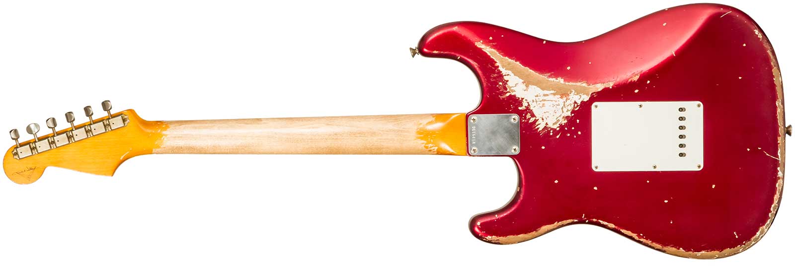 Fender Custom Shop Strat 1964 Masterbuilt P.waller 3s Trem Rw #r129130 - Heavy Relic Candy Apple Red - Elektrische gitaar in Str-vorm - Variation 1