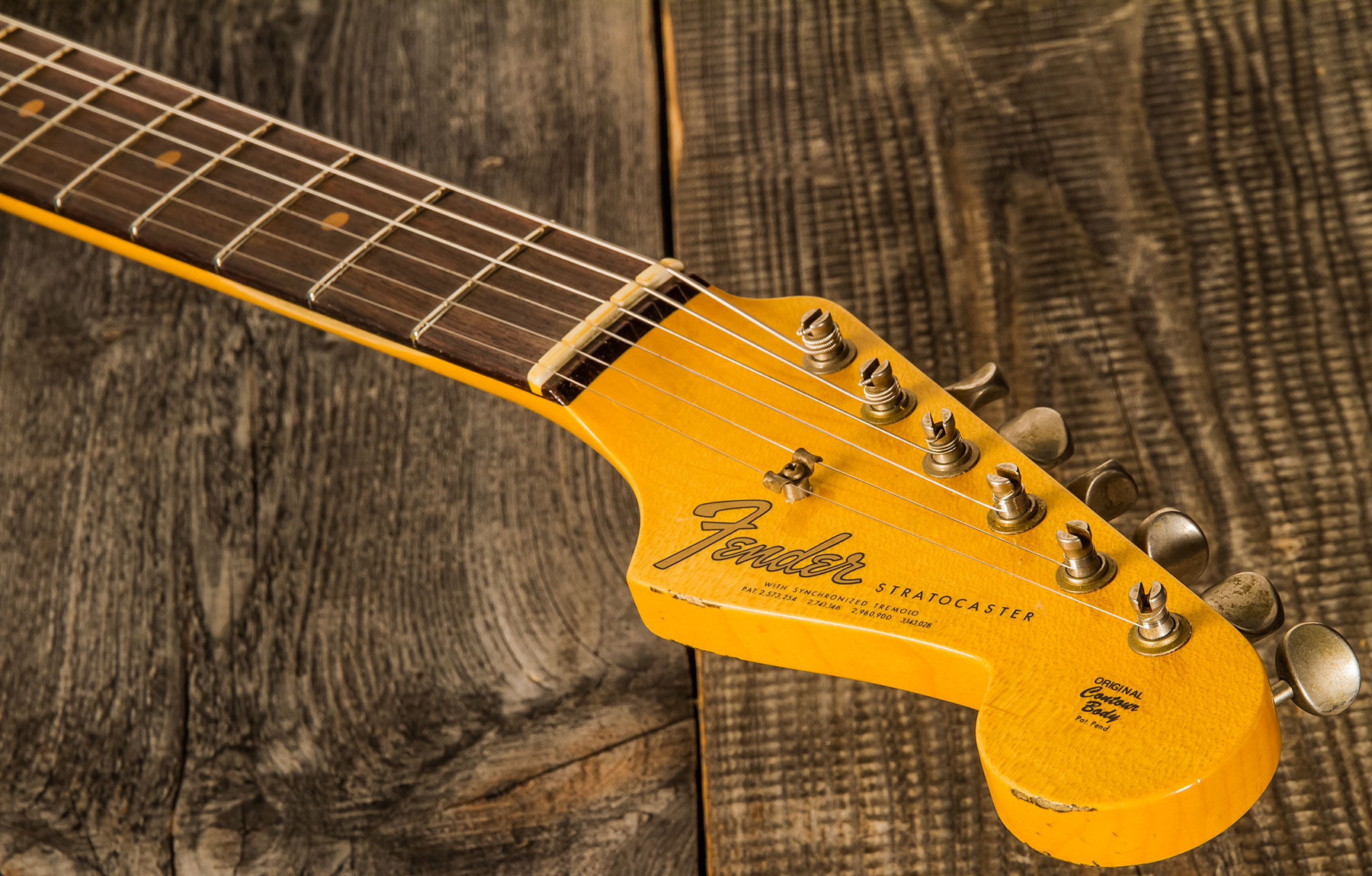 Fender Custom Shop Strat 1964 3s Trem Rw - Journeyman Relic Target 3-color Sunburst - Elektrische gitaar in Str-vorm - Variation 4