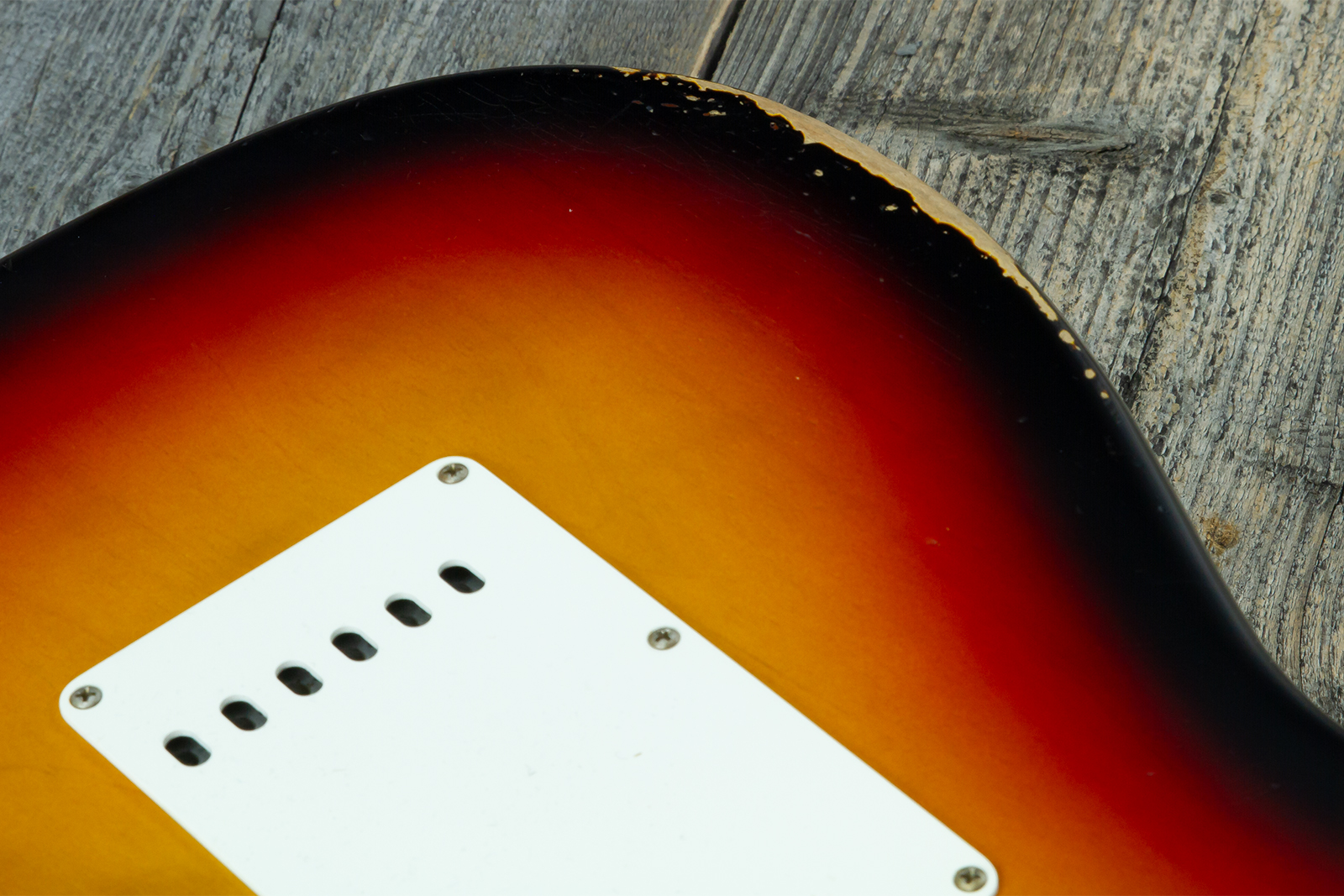 Fender Custom Shop Strat 60s Mb A.hicks 3s Trem Rw #4681 #ah0416 - Relic 3-color Sunburst - Elektrische gitaar in Strat vorm - Variation 9