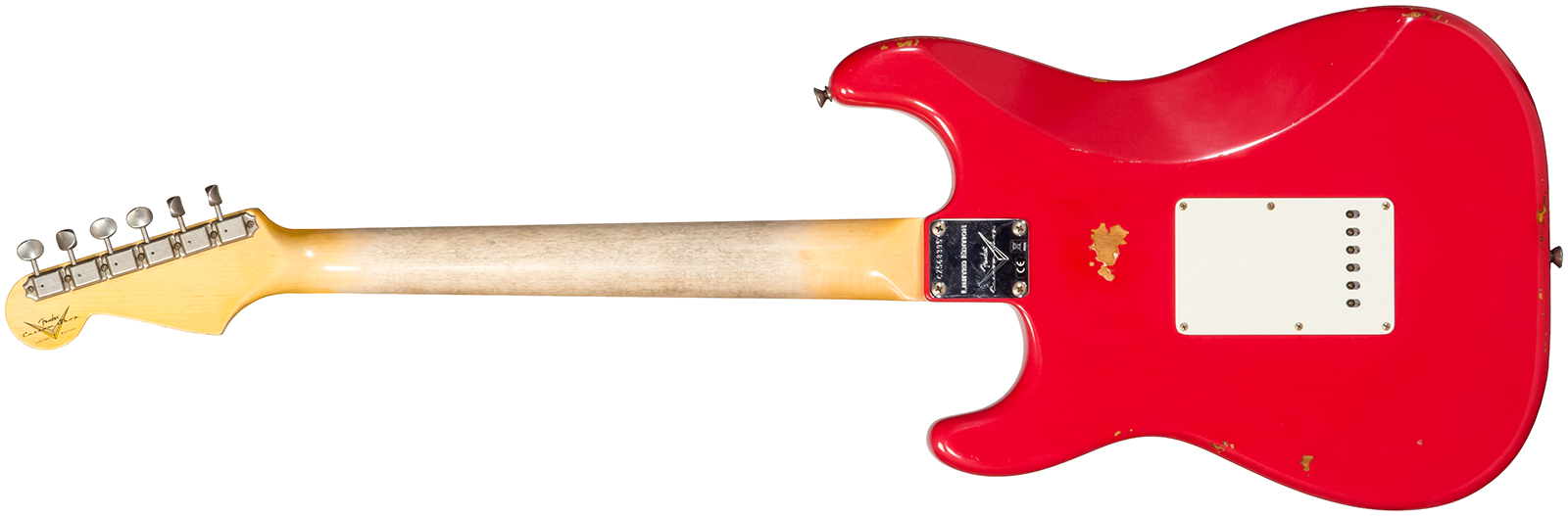 Fender Custom Shop Strat Late 1964 3s Trem Rw #cz568395 - Relic Aged Fiesta Red - Elektrische gitaar in Str-vorm - Variation 1