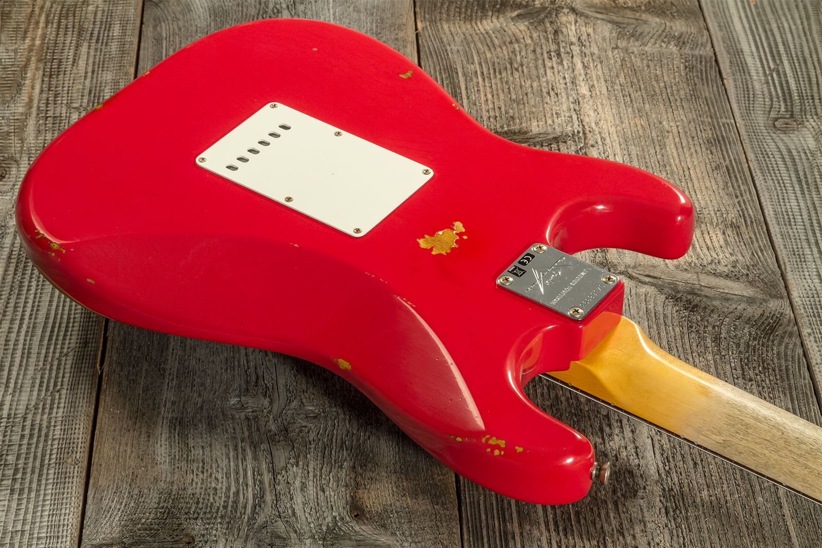 Fender Custom Shop Strat Late 1964 3s Trem Rw #cz568395 - Relic Aged Fiesta Red - Elektrische gitaar in Str-vorm - Variation 6