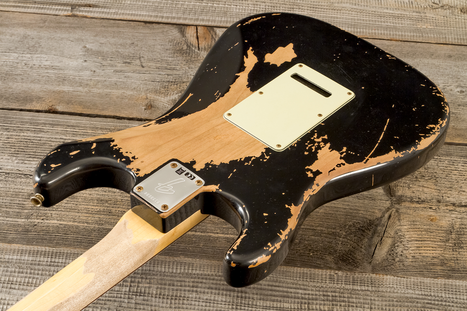 Fender Custom Shop Strat Michael Landau 1968 Signature Trem 3s #r138684 - Relic Black - Elektrische gitaar in Strat vorm - Variation 7