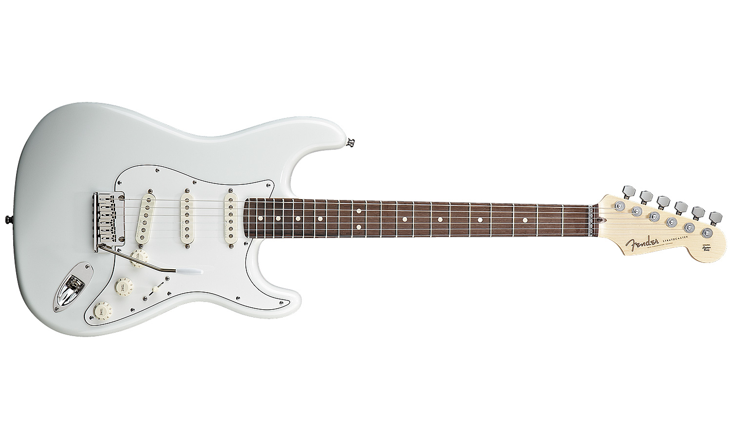 Fender Custom Shop Jeff Beck Strat Usa Rw - Olympic White - Elektrische gitaar in Str-vorm - Variation 1