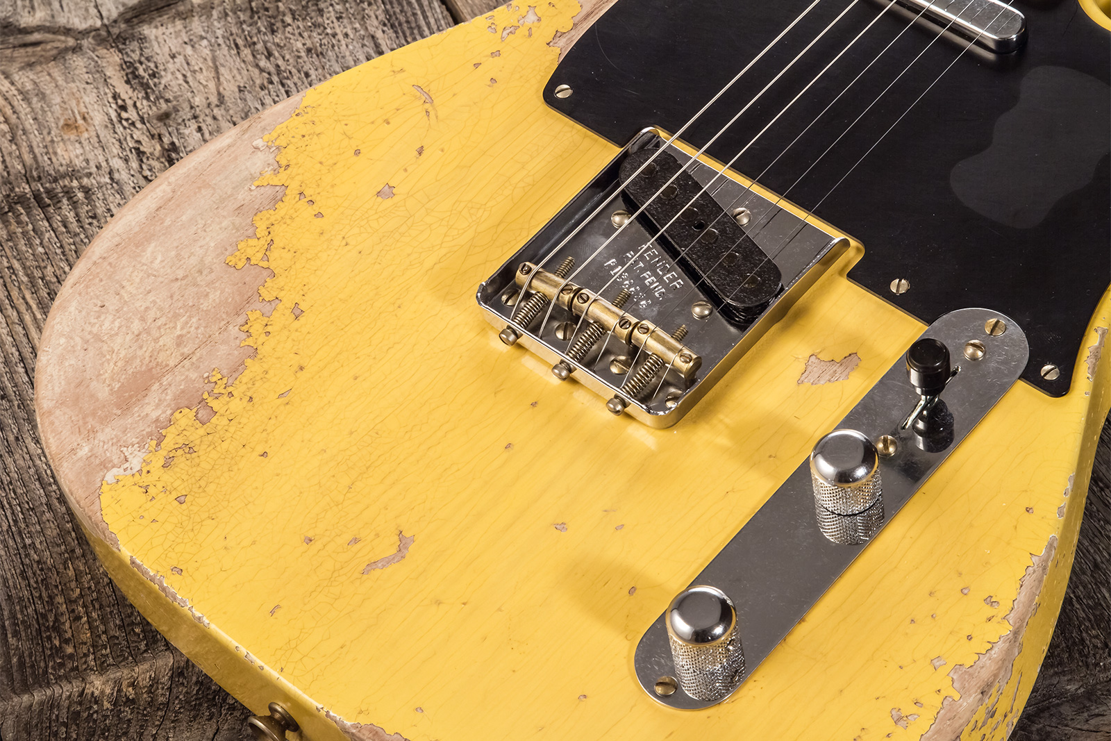 Fender Custom Shop Tele 1952 2s Ht Mn #r136636 - Super Heavy Relic Aged Nocaster Blonde - Televorm elektrische gitaar - Variation 3