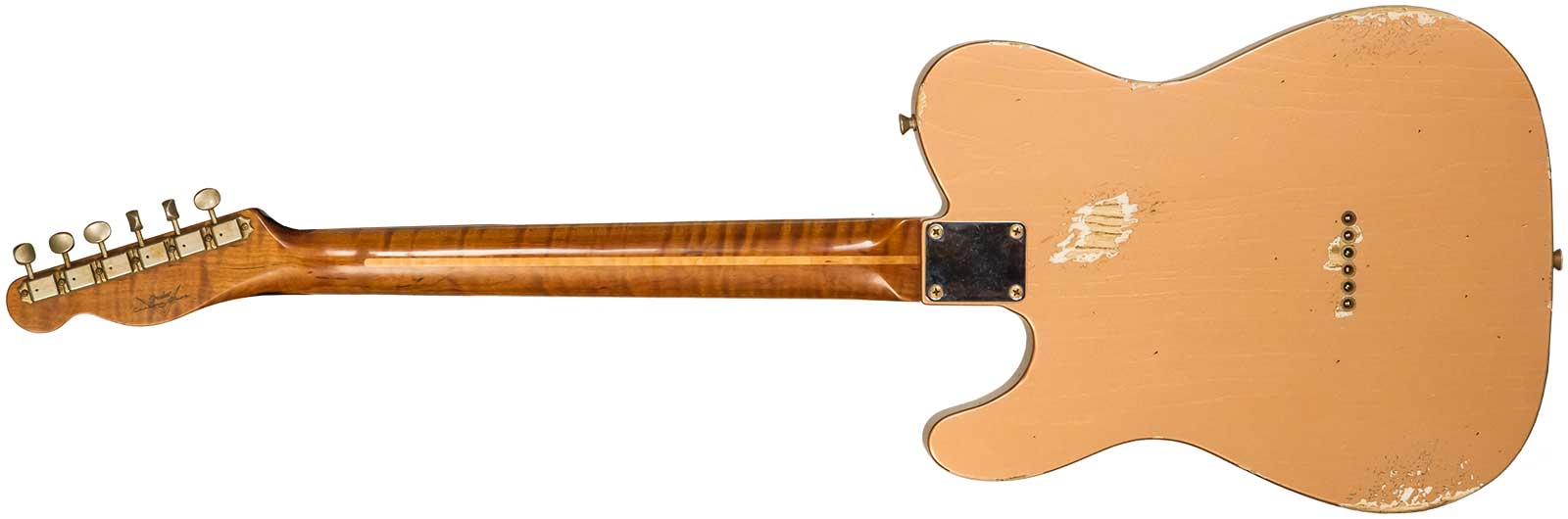 Fender Custom Shop Tele 1952 2s Ht Mn #r136733 - Relic Copper - Televorm elektrische gitaar - Variation 1