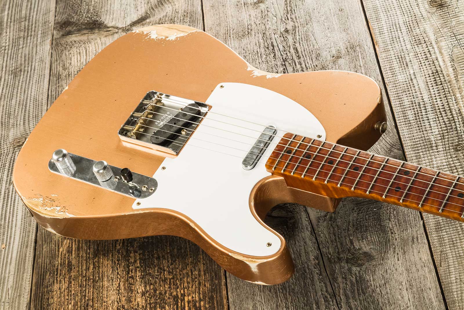 Fender Custom Shop Tele 1952 2s Ht Mn #r136733 - Relic Copper - Televorm elektrische gitaar - Variation 2