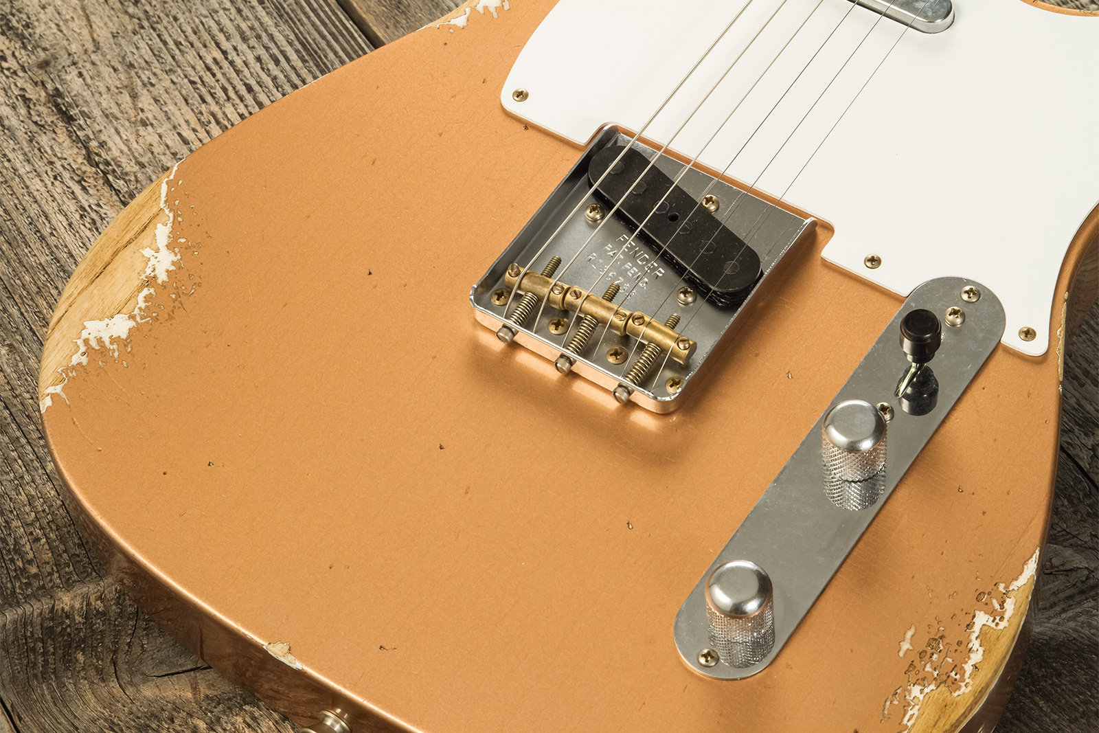 Fender Custom Shop Tele 1952 2s Ht Mn #r136733 - Relic Copper - Televorm elektrische gitaar - Variation 3