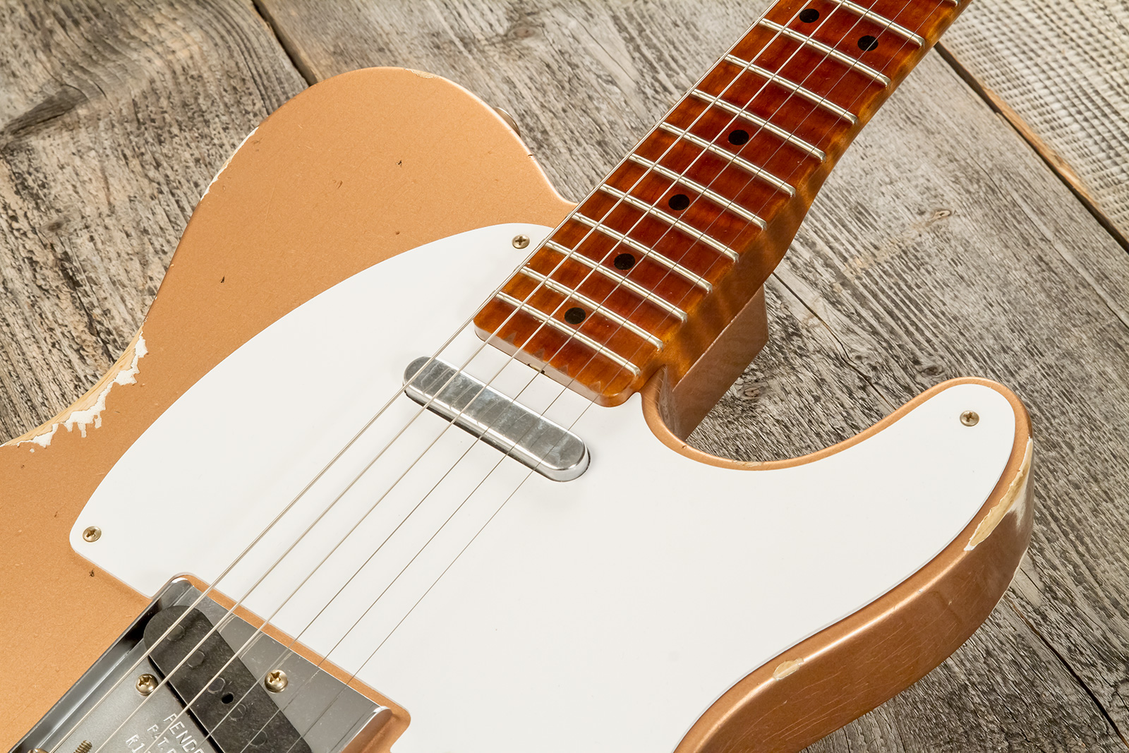 Fender Custom Shop Tele 1952 2s Ht Mn #r136733 - Relic Copper - Televorm elektrische gitaar - Variation 4