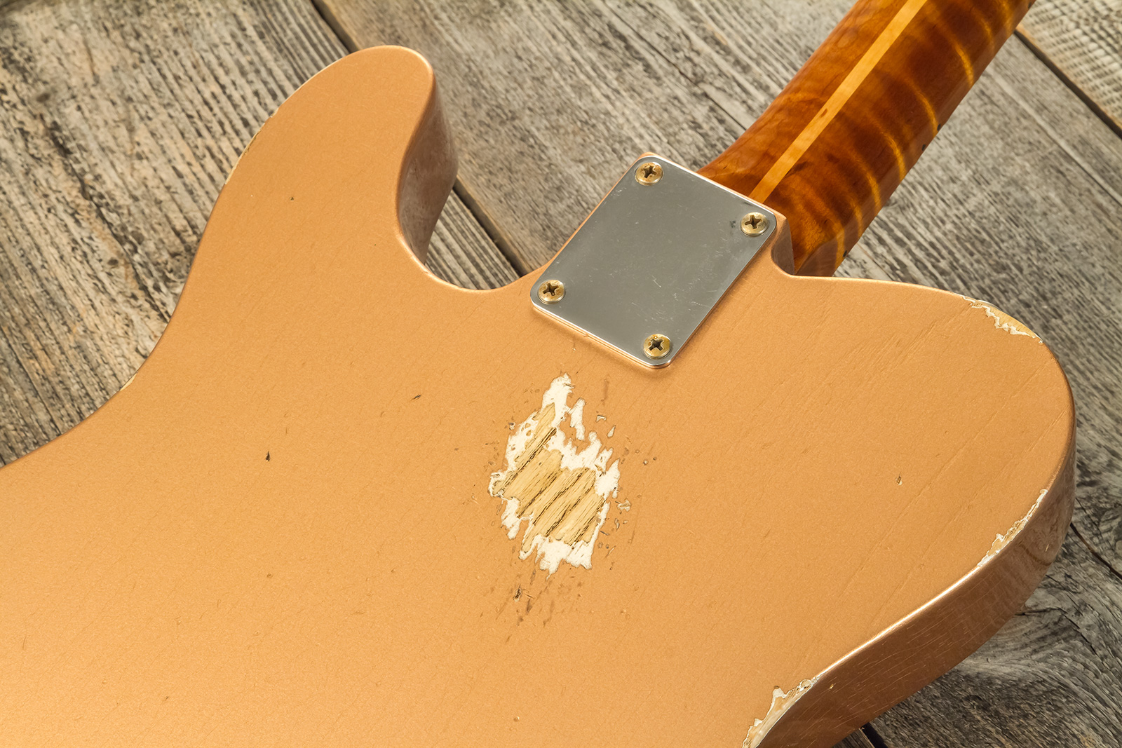 Fender Custom Shop Tele 1952 2s Ht Mn #r136733 - Relic Copper - Televorm elektrische gitaar - Variation 6