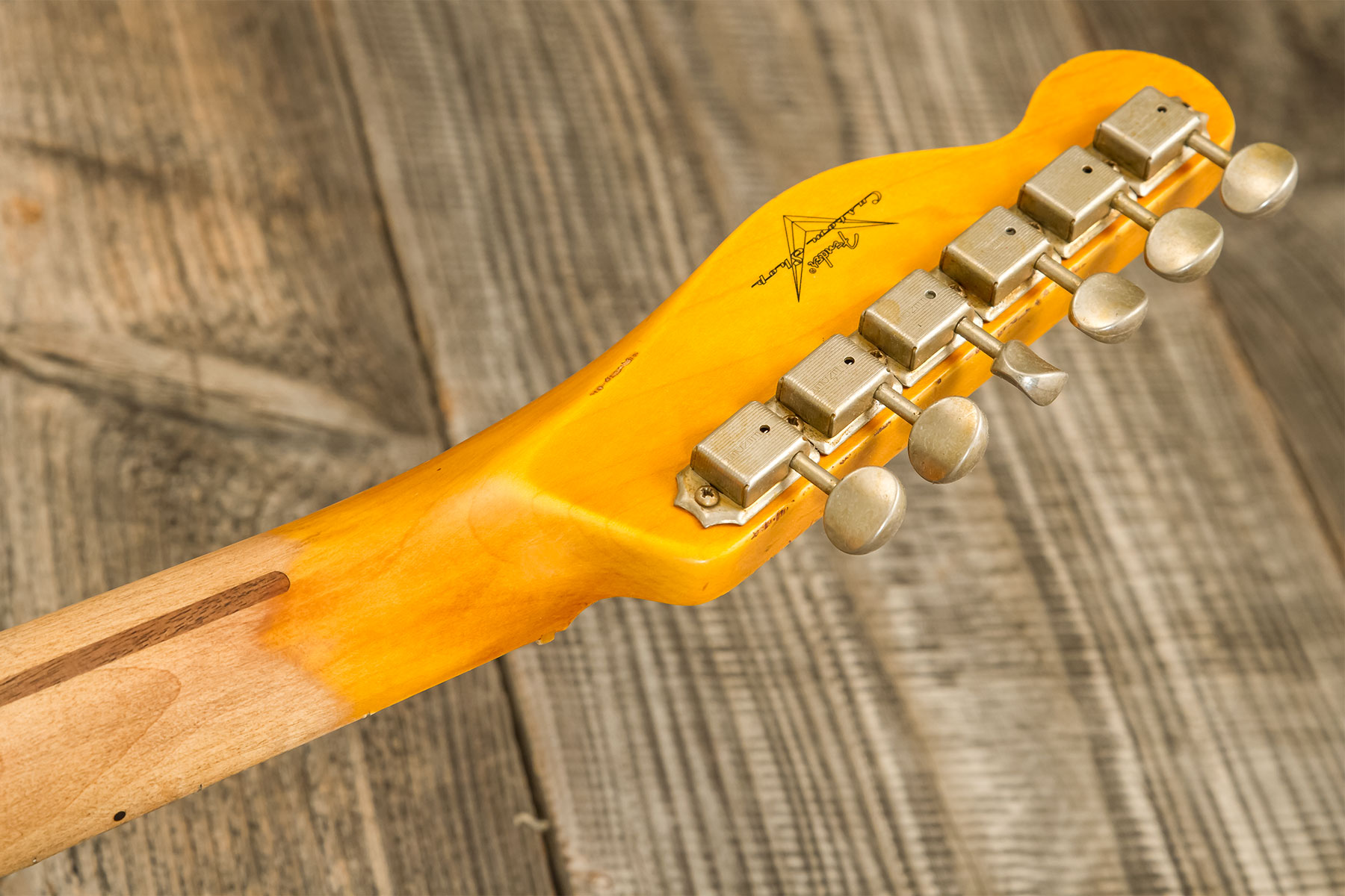 Fender Custom Shop Tele 1952 2s Ht Mn #r138660 - Heavy Relic Butterscotch Blonde - Televorm elektrische gitaar - Variation 9