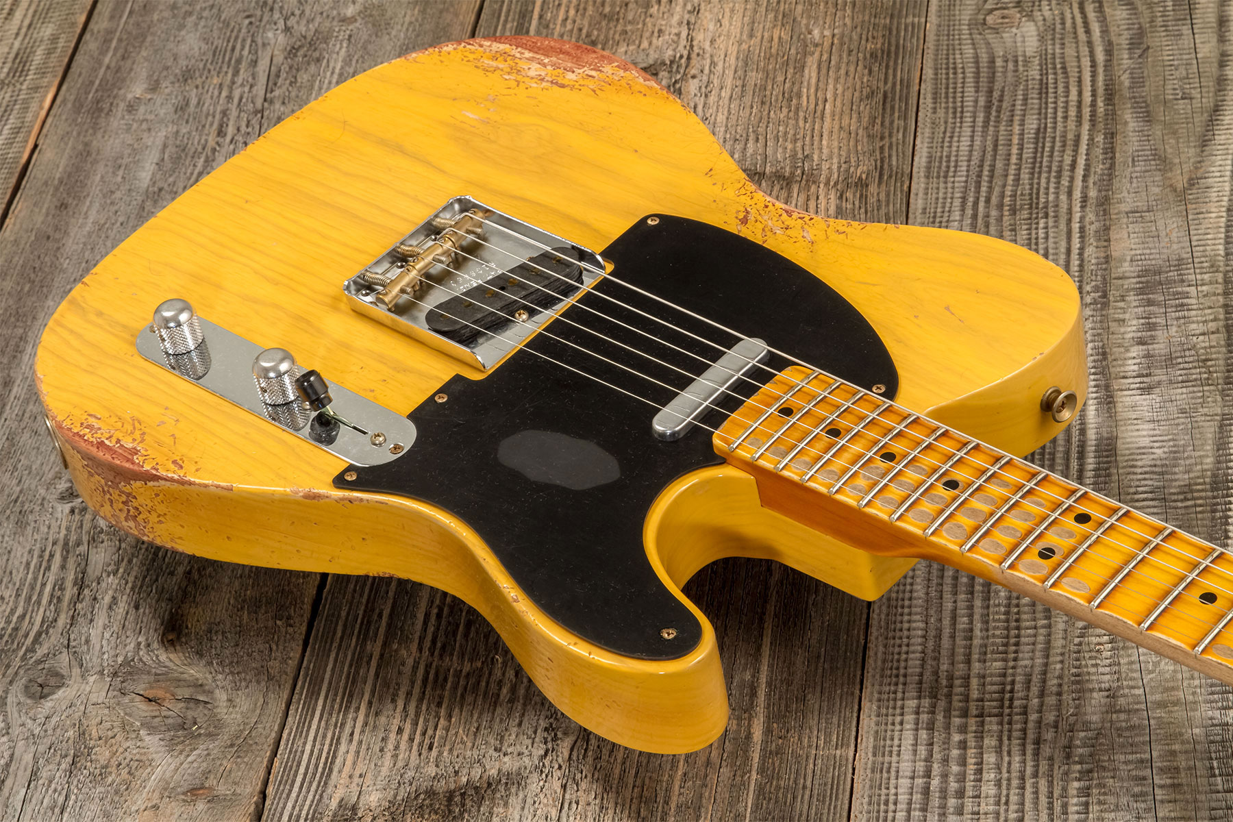 Fender Custom Shop Tele 1952 2s Ht Mn #r138660 - Heavy Relic Butterscotch Blonde - Televorm elektrische gitaar - Variation 2