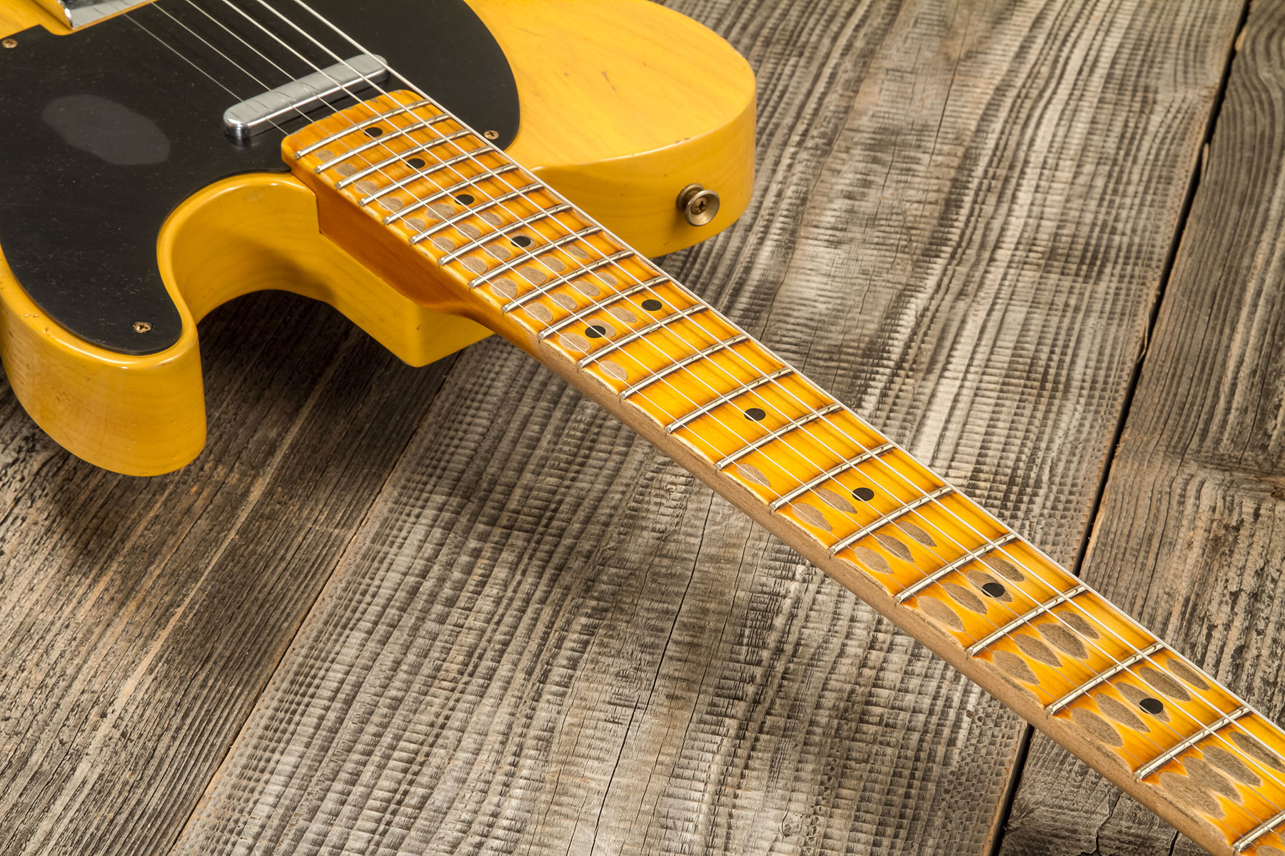 Fender Custom Shop Tele 1952 2s Ht Mn #r138660 - Heavy Relic Butterscotch Blonde - Televorm elektrische gitaar - Variation 4