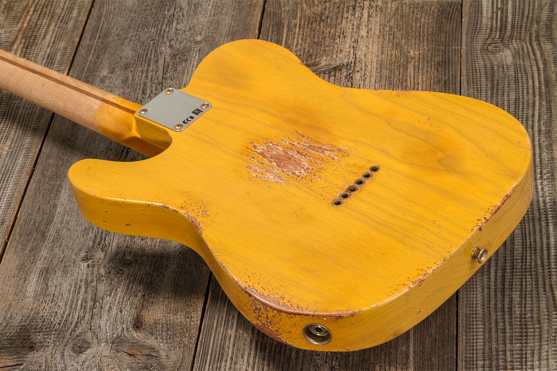 Fender Custom Shop Tele 1952 2s Ht Mn #r138660 - Heavy Relic Butterscotch Blonde - Televorm elektrische gitaar - Variation 5