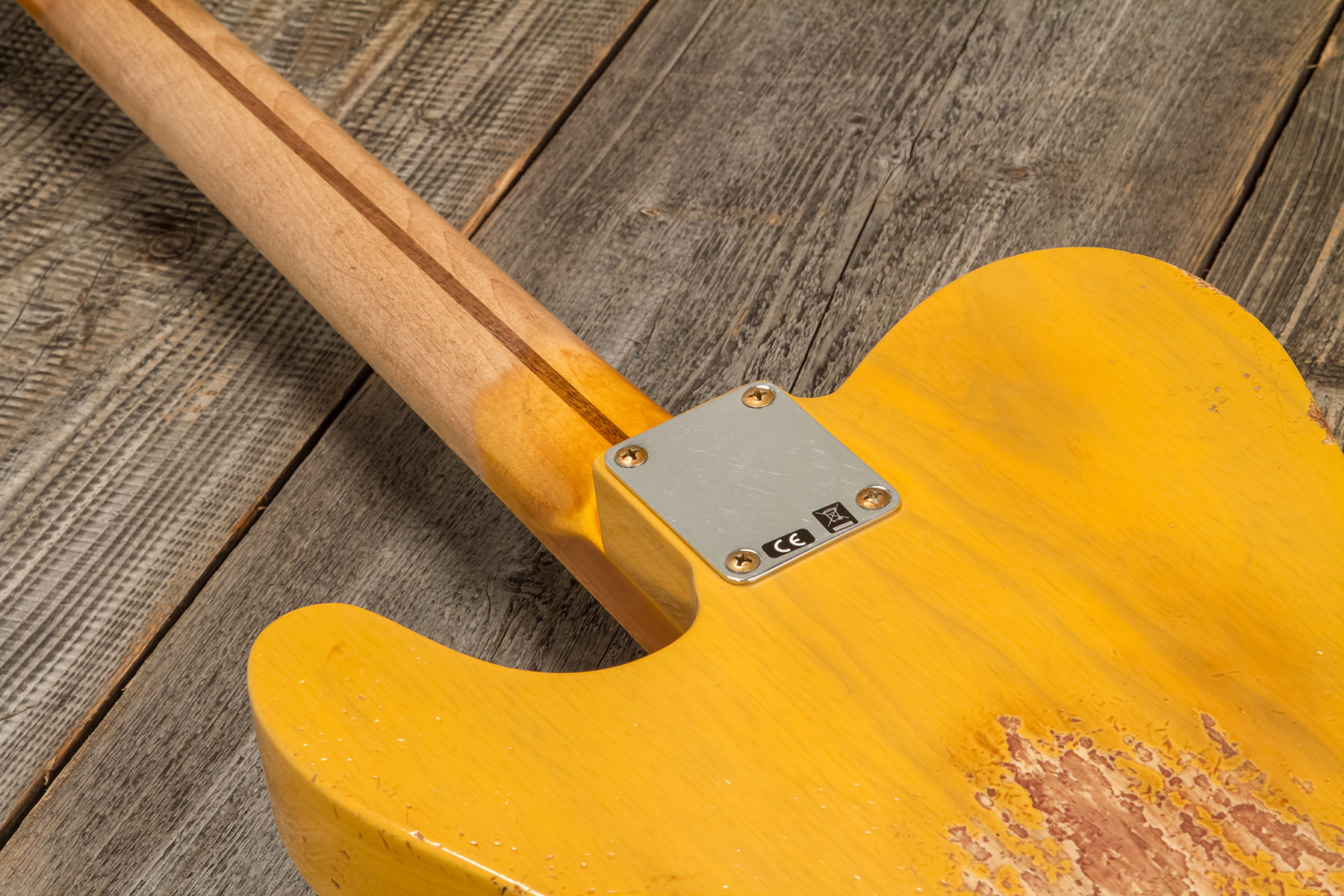 Fender Custom Shop Tele 1952 2s Ht Mn #r138660 - Heavy Relic Butterscotch Blonde - Televorm elektrische gitaar - Variation 6