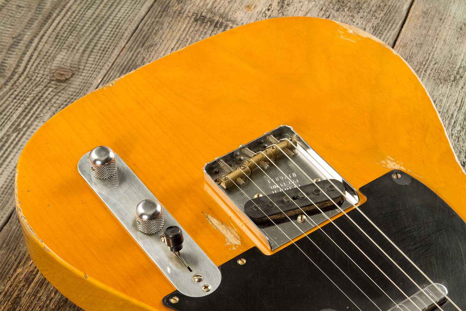 Fender Custom Shop Tele 1952 Masterbuilt A.hicks 2s Ht Mn #r126811 - Relic Smoked Butterscotch Blonde - Televorm elektrische gitaar - Variation 4