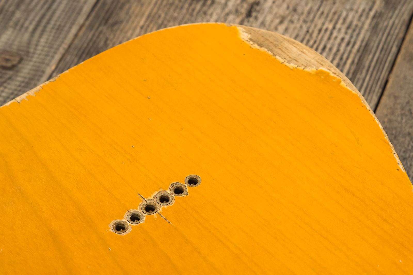 Fender Custom Shop Tele 1952 Masterbuilt A.hicks 2s Ht Mn #r126811 - Relic Smoked Butterscotch Blonde - Televorm elektrische gitaar - Variation 7