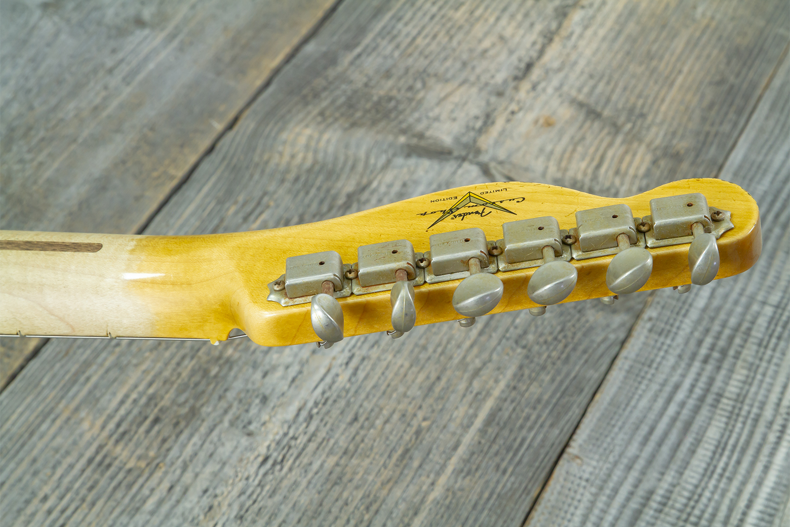Fender Custom Shop Tele 1953 2s Ht Mn #r126760 - Heavy Relic Nocaster Blonde - Televorm elektrische gitaar - Variation 13