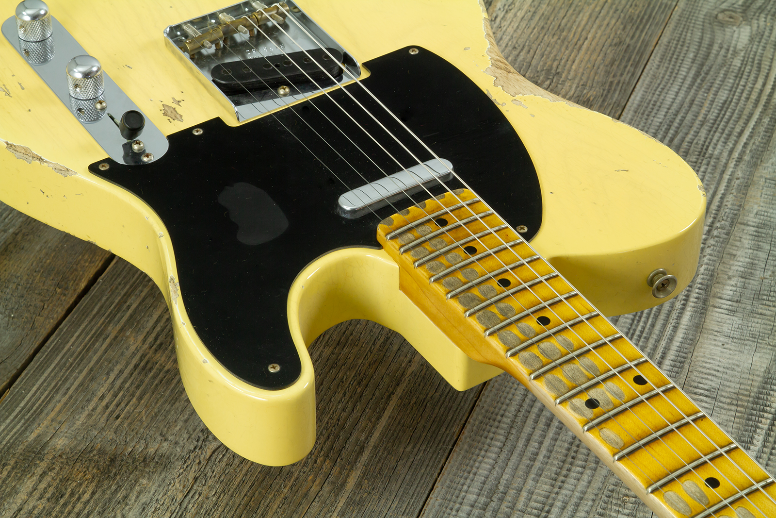 Fender Custom Shop Tele 1953 2s Ht Mn #r126760 - Heavy Relic Nocaster Blonde - Televorm elektrische gitaar - Variation 5