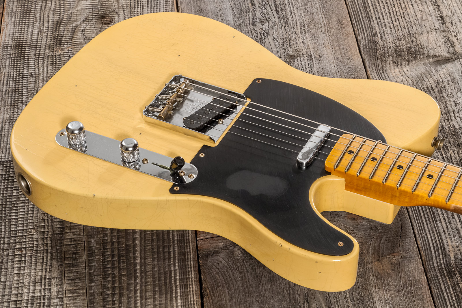 Fender Custom Shop Tele 1953 2s Ht Mn #r126793 - Journeyman Relic Aged Nocaster Blonde - Televorm elektrische gitaar - Variation 2