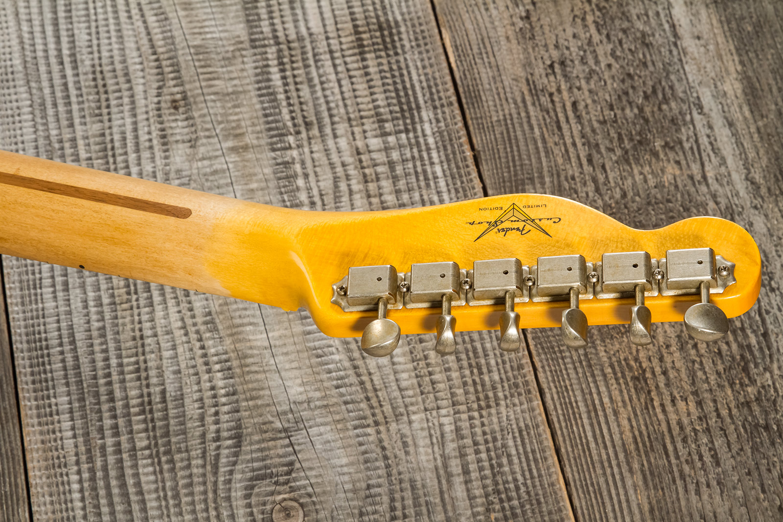 Fender Custom Shop Tele 1953 2s Ht Mn #r128606 - Journeyman Relic Aged Nocaster Blonde - Televorm elektrische gitaar - Variation 8