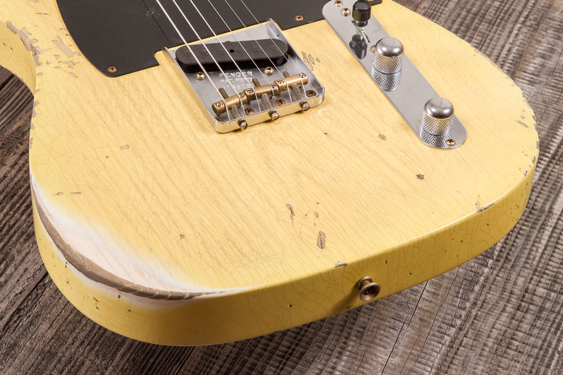 Fender Custom Shop Tele 1953 2s Ht Mn #r135197 - Heavy Relic Nocaster Blonde - Elektrische gitaar in Str-vorm - Variation 3