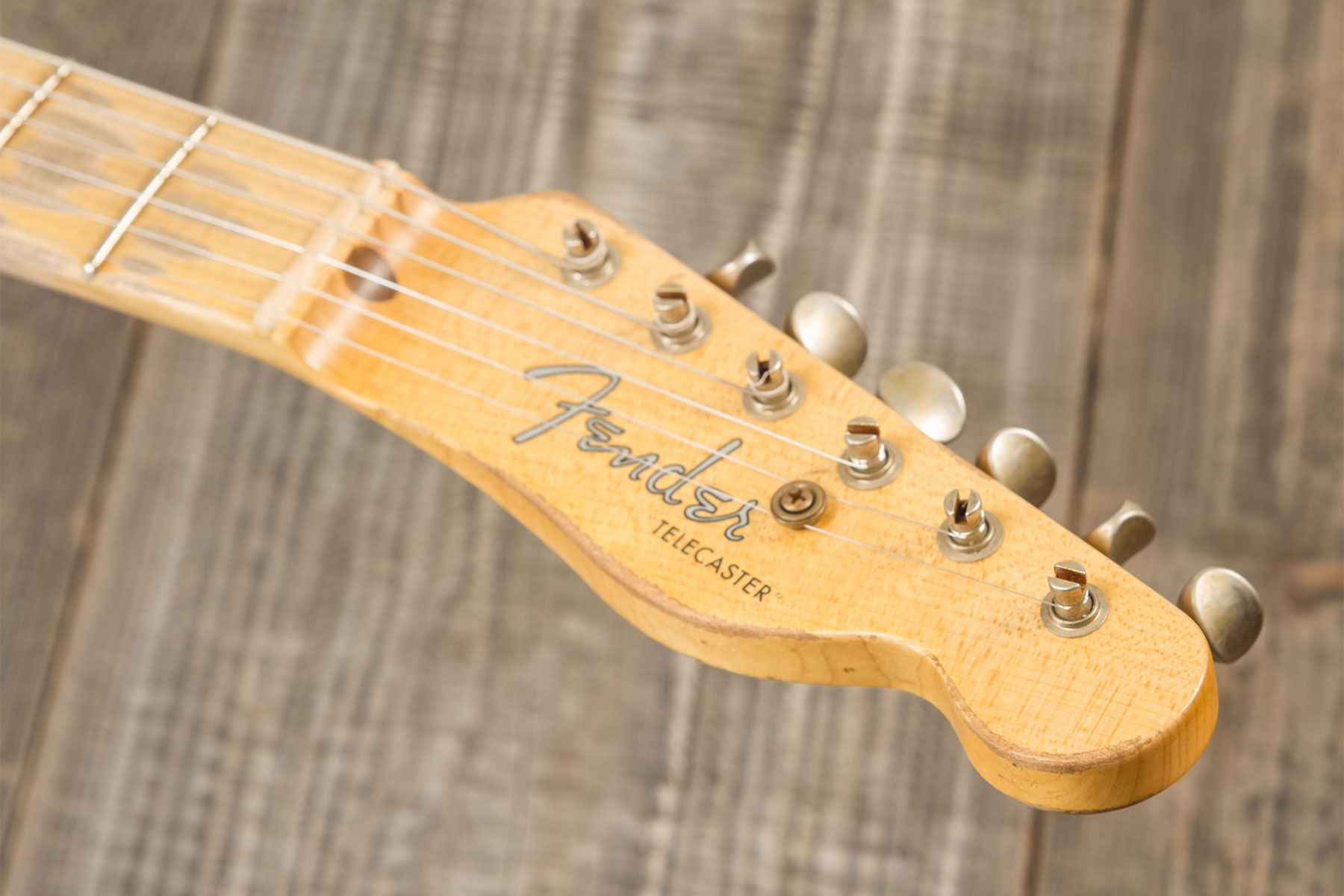 Fender Custom Shop Tele 1953 2s Ht #r136595 - Heavy Relic Nocaster Blonde - Elektrische gitaar in Str-vorm - Variation 9