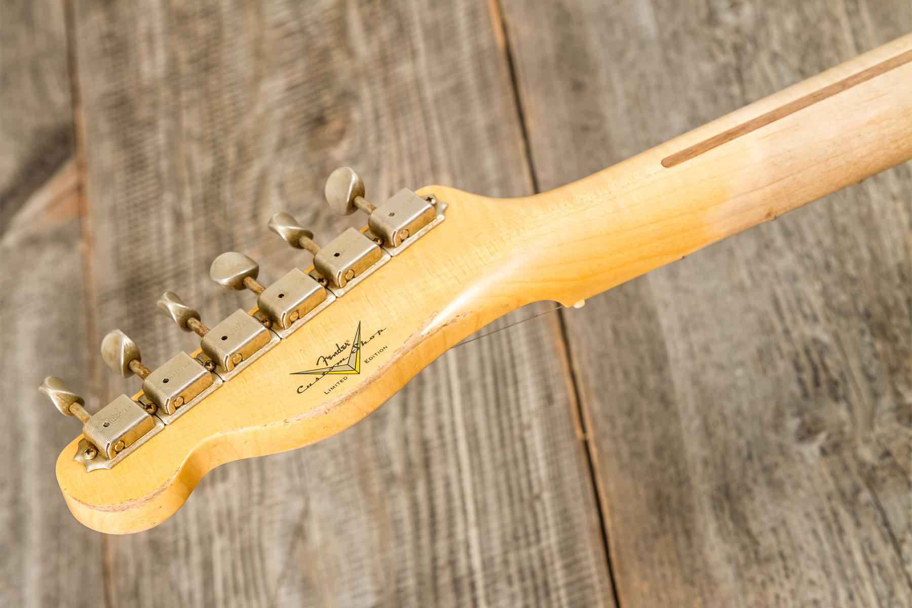 Fender Custom Shop Tele 1953 2s Ht #r136595 - Heavy Relic Nocaster Blonde - Elektrische gitaar in Str-vorm - Variation 10