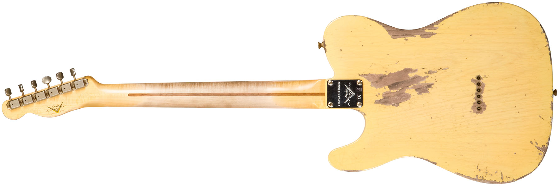 Fender Custom Shop Tele 1953 2s Ht #r136595 - Heavy Relic Nocaster Blonde - Elektrische gitaar in Str-vorm - Variation 1