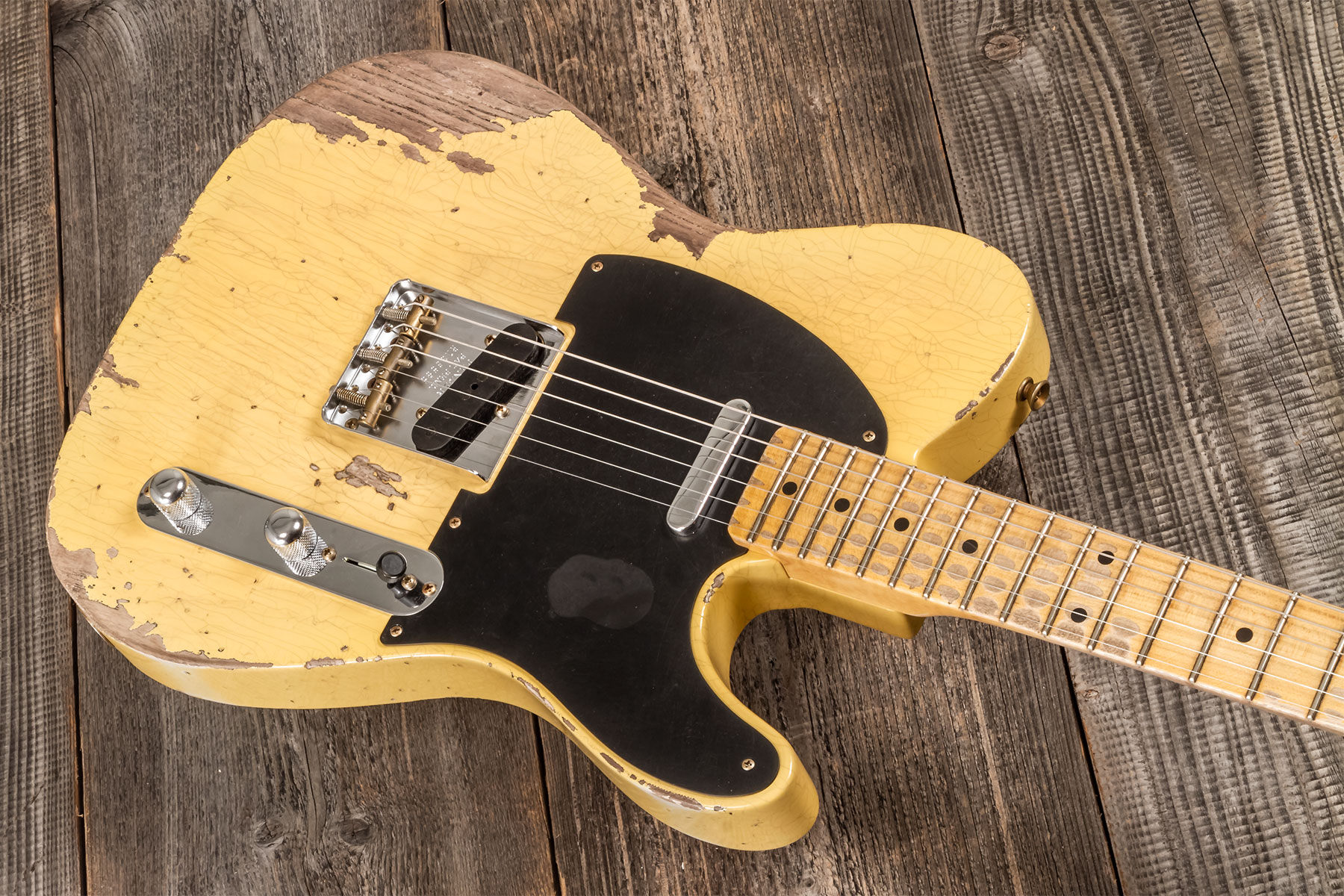 Fender Custom Shop Tele 1953 2s Ht #r136595 - Heavy Relic Nocaster Blonde - Elektrische gitaar in Str-vorm - Variation 2