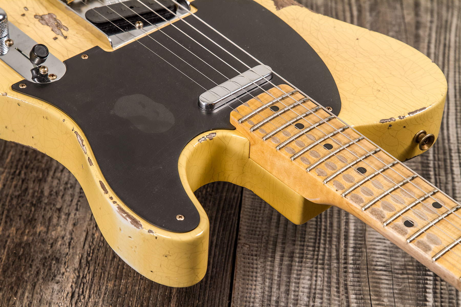 Fender Custom Shop Tele 1953 2s Ht #r136595 - Heavy Relic Nocaster Blonde - Elektrische gitaar in Str-vorm - Variation 4