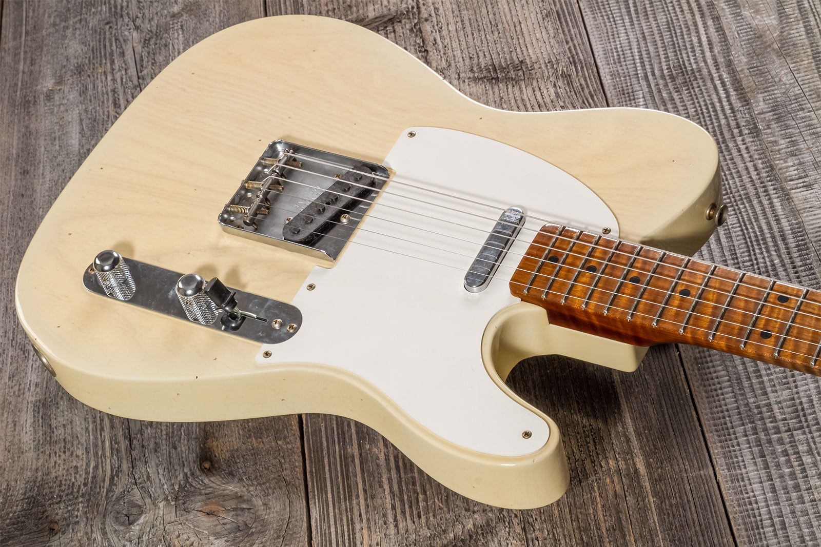 Fender Custom Shop Tele 1955 2s Ht Mn #cz573416 - Journeyman Relic Nocaster Blonde - Televorm elektrische gitaar - Variation 2
