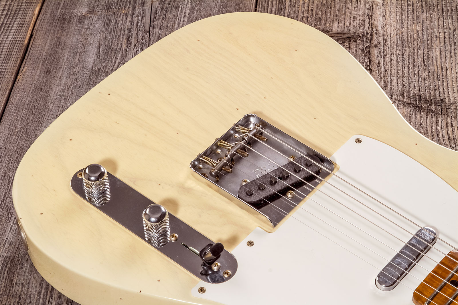 Fender Custom Shop Tele 1955 2s Ht Mn #cz573416 - Journeyman Relic Nocaster Blonde - Televorm elektrische gitaar - Variation 3