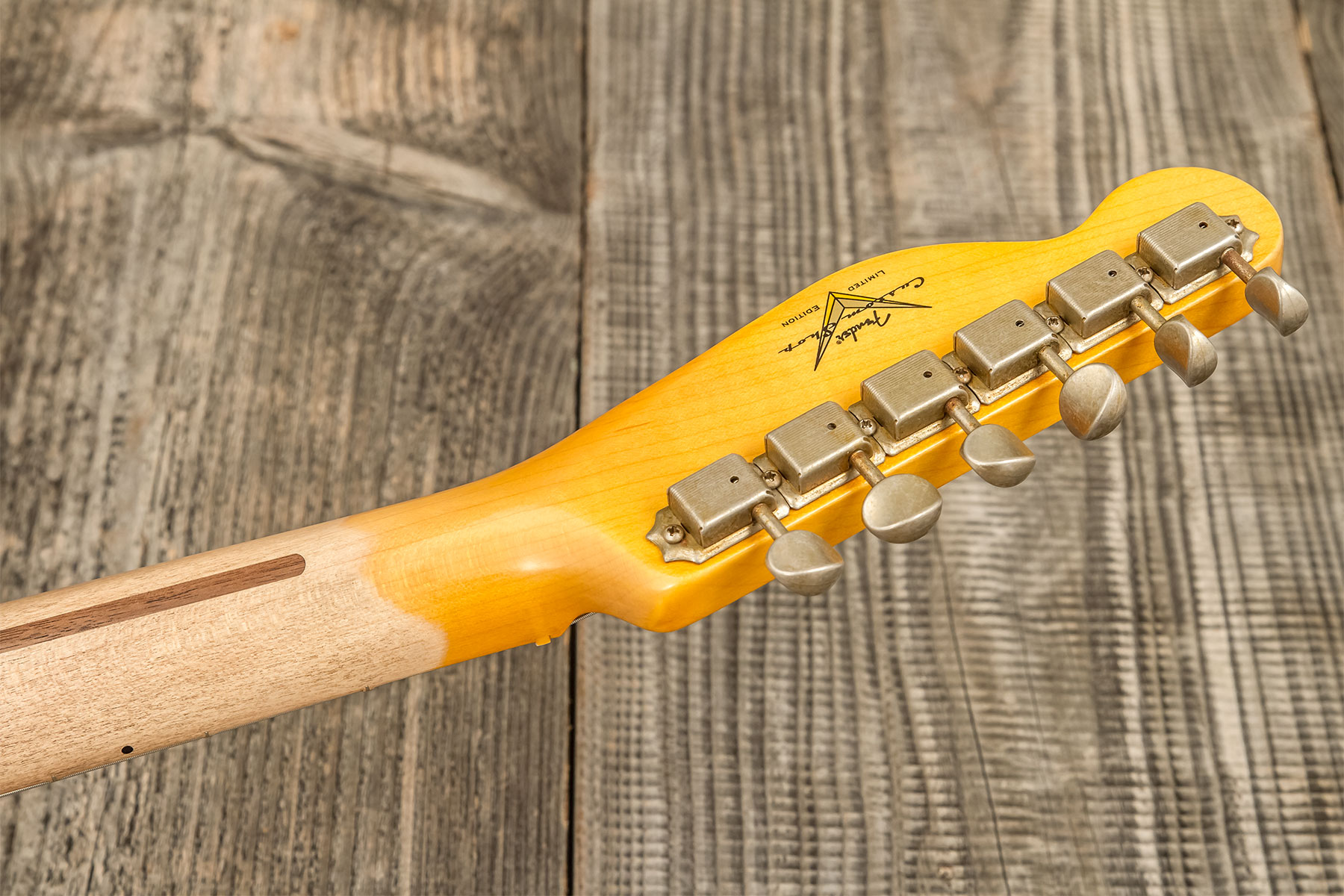 Fender Custom Shop Tele 1955 Ltd 2s Ht Mn #cz579629 - Journeyman Relic Natural Blonde - Televorm elektrische gitaar - Variation 9