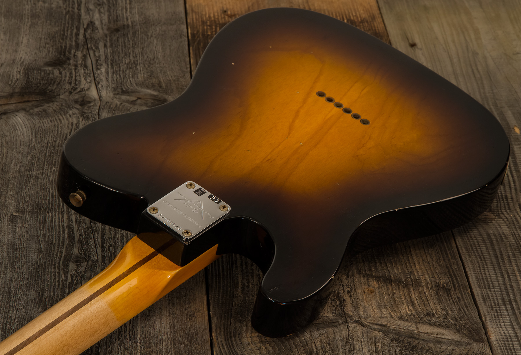 Fender Custom Shop Tele 1955 Ltd 2s Ht Mn #cz560649 - Relic Wide Fade 2-color Sunburst - Televorm elektrische gitaar - Variation 4