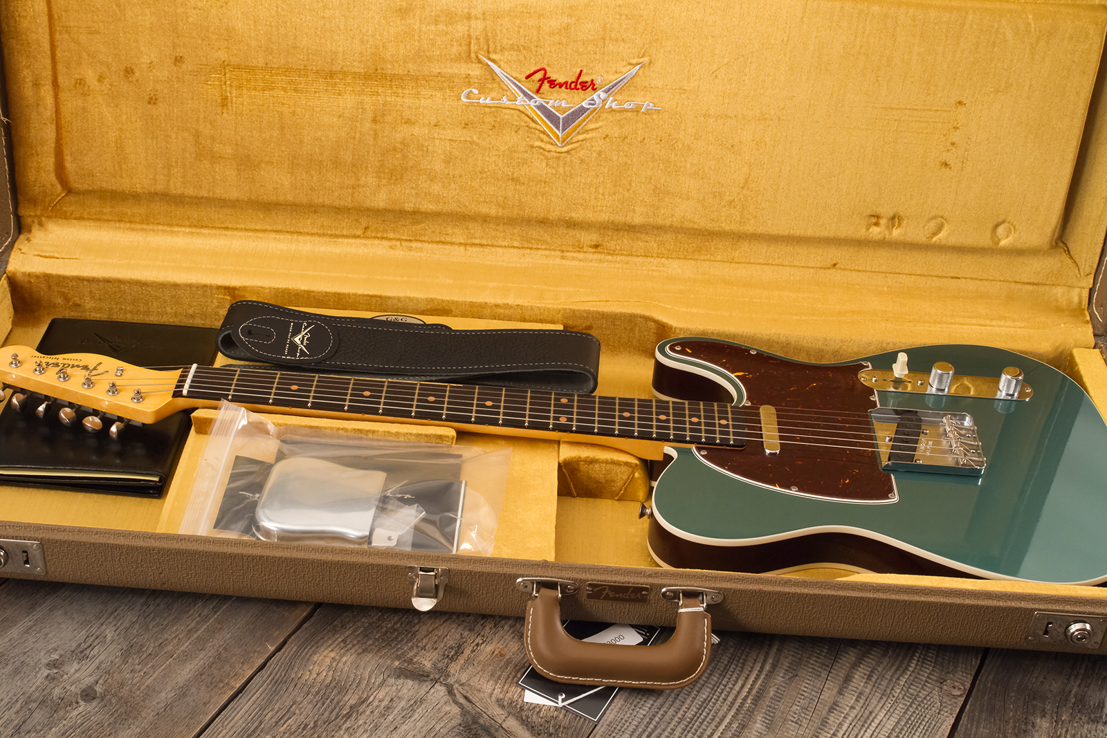 Fender Custom Shop Tele 1959 Custom 2s Ht Rw #r146032 - Time Capsule Sherwood Metallic - Televorm elektrische gitaar - Variation 11