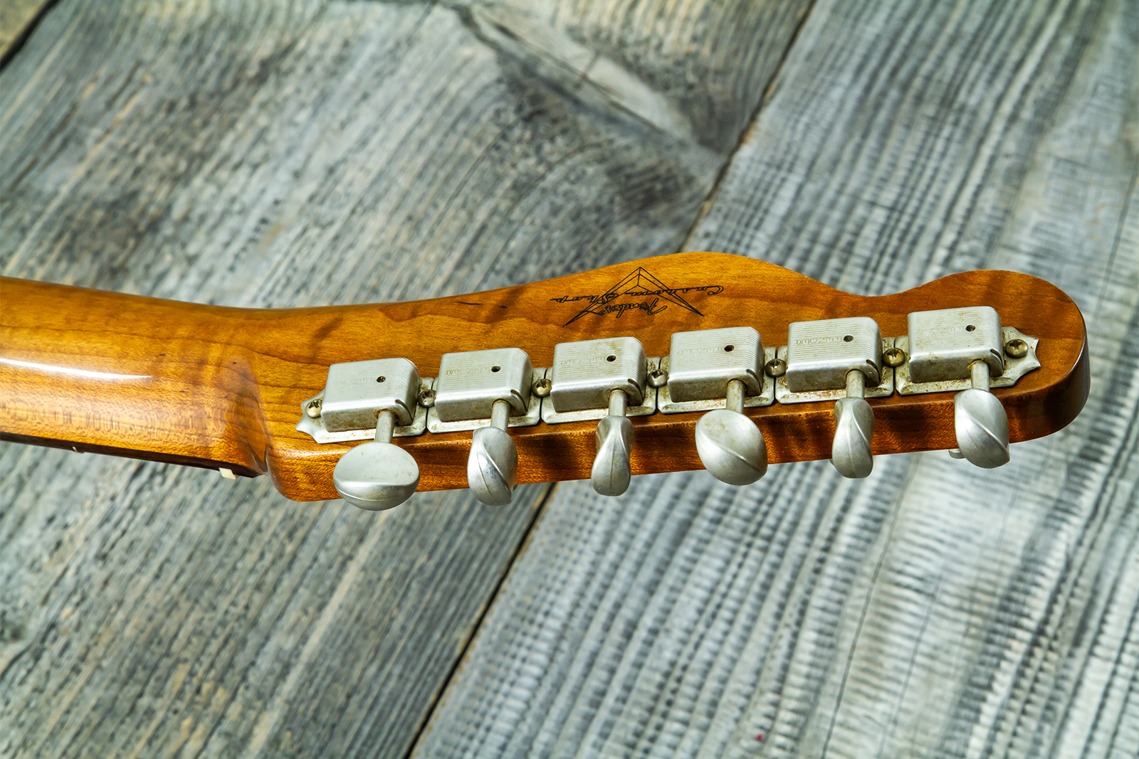 Fender Custom Shop Tele 1959 Vintage Custom 2s Ht Rw #r147917 - Journeyman Relic Candy Green - Televorm elektrische gitaar - Variation 13