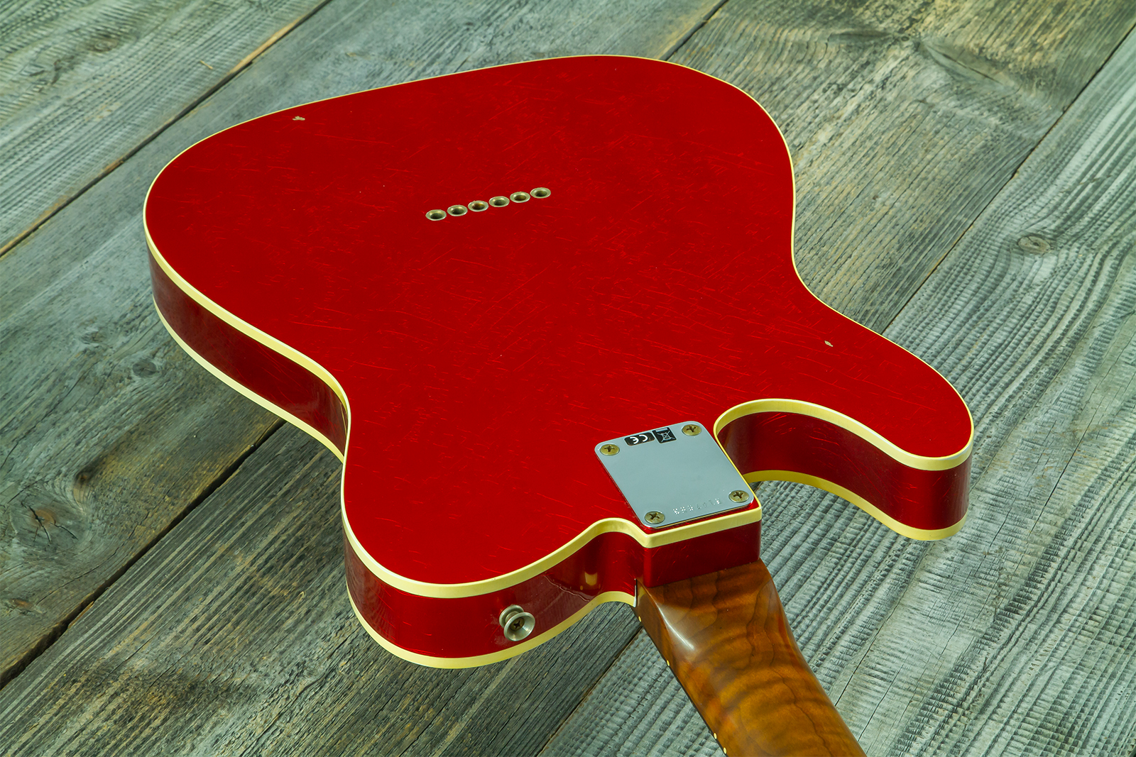 Fender Custom Shop Tele 1959 Vintage Custom 2s Ht Rw #r147953 - Journeyman Relic Candy Apple Red - Televorm elektrische gitaar - Variation 9
