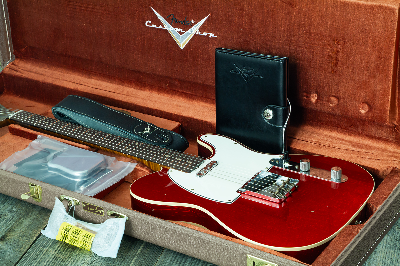 Fender Custom Shop Tele 1959 Vintage Custom 2s Ht Rw #r147953 - Journeyman Relic Candy Apple Red - Televorm elektrische gitaar - Variation 14