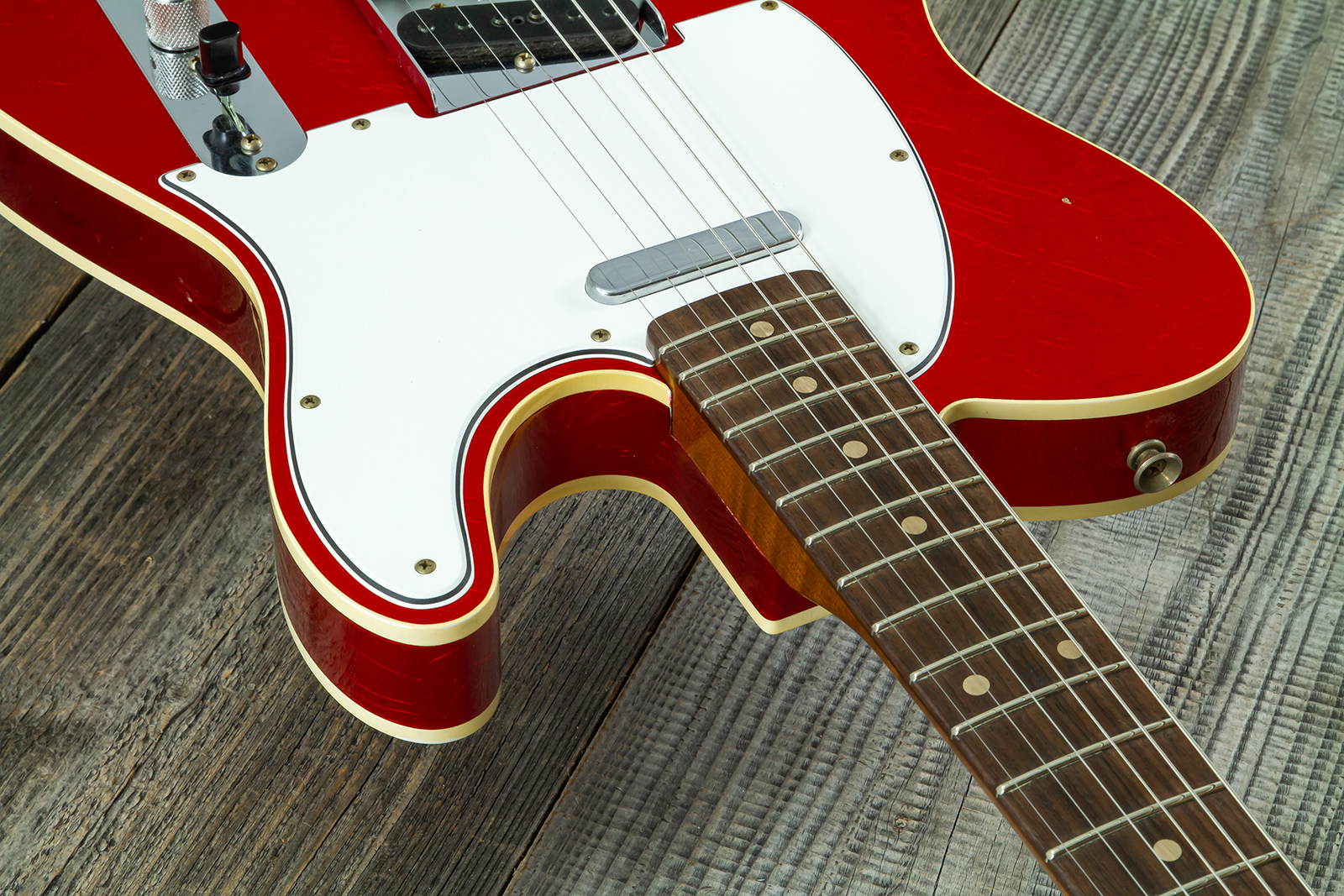 Fender Custom Shop Tele 1959 Vintage Custom 2s Ht Rw #r147953 - Journeyman Relic Candy Apple Red - Televorm elektrische gitaar - Variation 4