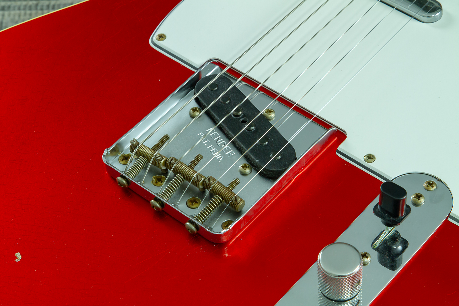 Fender Custom Shop Tele 1959 Vintage Custom 2s Ht Rw #r147953 - Journeyman Relic Candy Apple Red - Televorm elektrische gitaar - Variation 5