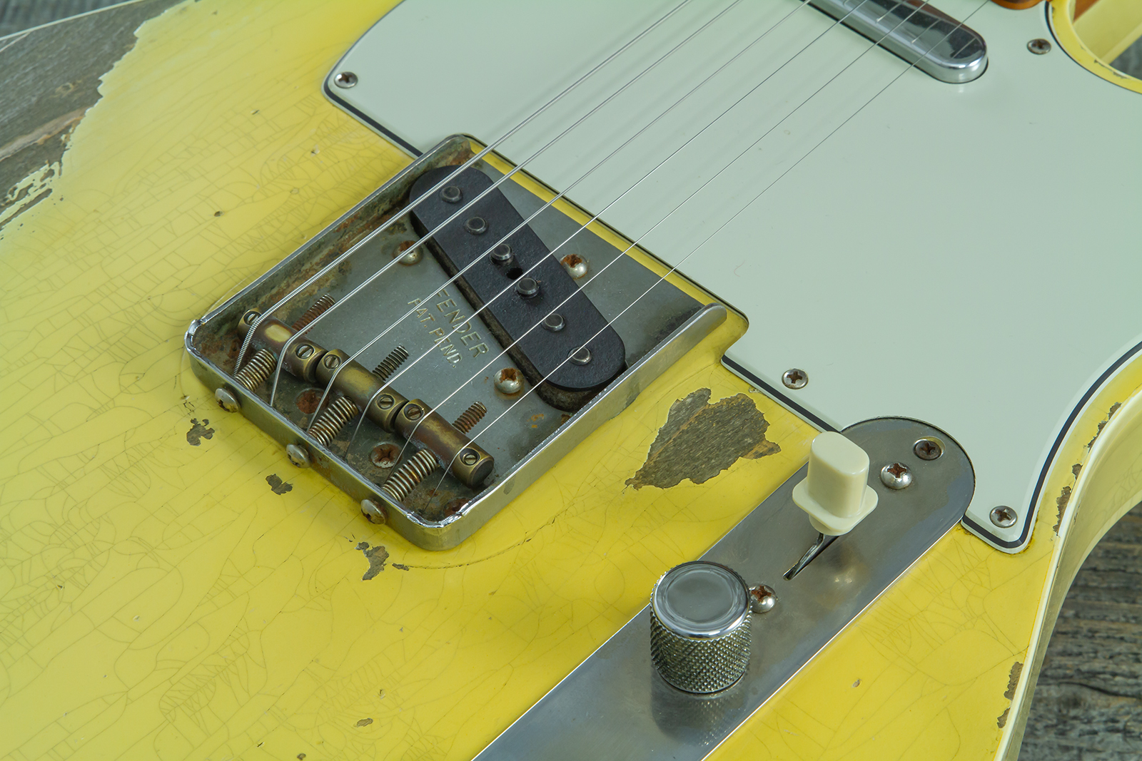 Fender Custom Shop Tele 1960 Custom Mb D.wilson 2s Ht Rw #cz547696 - Heavy Relic Aged Vintage White - Televorm elektrische gitaar - Variation 4